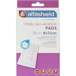 Alfashield Alfa Pads Αποστειρωμένα Αυτοκόλλητα Επιθέματα 8x12cm 5τμχ