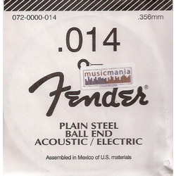 Fender Χορδή Ηλεκτρικής / Ακουστικής Κιθάρας Plain Steel 14"