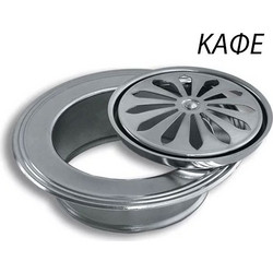 Πορτάκι τοίχου για καπνοδόχο καφέ Φ118mm μεταλλικό για σύνδεση σε εξωτερικούς & εσωτερικούς χώρους - 101-8109