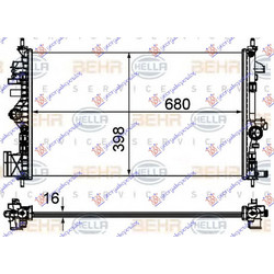 Ψυγειο 1.6-1.8 & Turbo +A/C(68x40) (MAHLE Behr Premium LINE) Saab 9.5 10- - 702206305