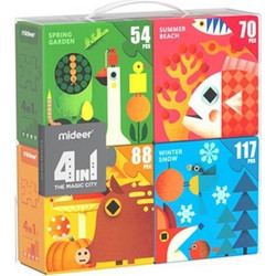 Παιδικό Puzzle Mideer 4 Εποχές 54 + 70 + 88 + 117 Κομμάτια
