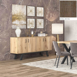 Μπουφές Νο 2 180x44.5x85 Με Επιλογές Χρωμάτων - Καστάνη Norse Oak