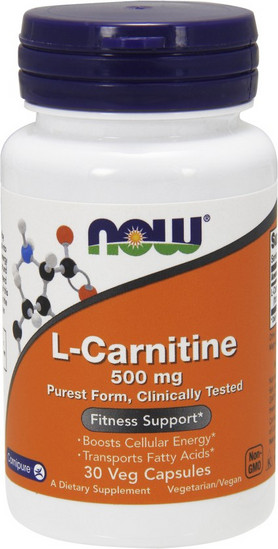 Now Foods L-Carnitine 500mg 30 Κάψουλες