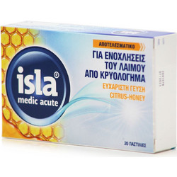 Isla Medic Acute Καραμέλες για Ερεθισμένο Λαιμό & Πονόλαιμο Μέλι 20τμχ