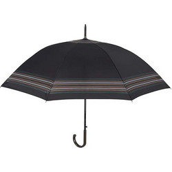 Umbrella Gent Golf 65/8 Aut. black with border stripe καφέ