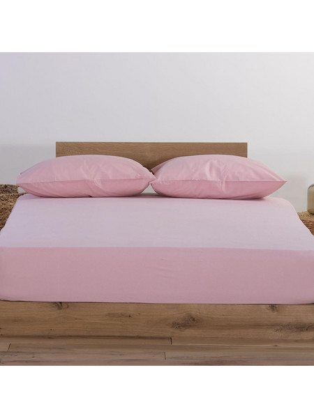 Nef-Nef Σεντόνι King Size Βαμβακερό με Λάστιχο 180x200+35 Jersey 180 Pink