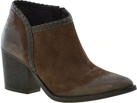 Privee Γυναικεία Μποτάκια Cowgirl Suede Καφέ με Χοντρό Ψηλό Τακούνι 6004