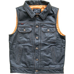 13 1/2 Δερμάτινο Γιλέκο Blood Moon leather vest black