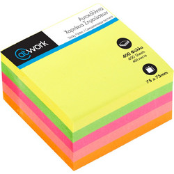 Αυτοκόλλητα Χαρτάκια Neon 75x75mm 400φύλλα