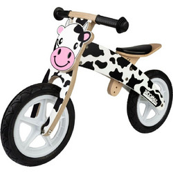 Woomax Αγελάδα Παιδικό Ποδήλατο Ισορροπίας Μαύρο Λευκό
