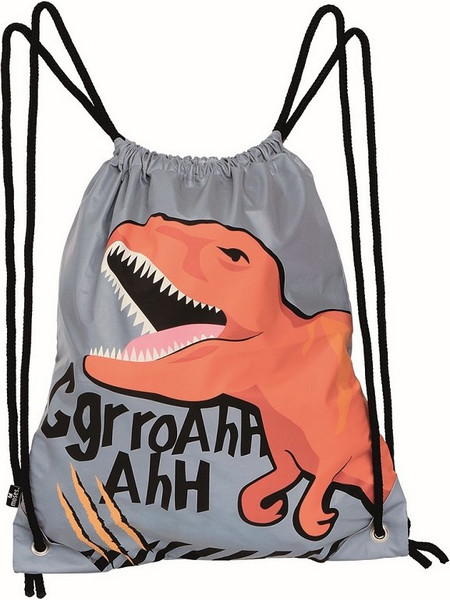 Moses Drawstring Bag T-Rex Τσάντα Πλάτης Γυμναστηρίου Γκρι M40237