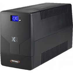 Infosec X2 LCD Touch 1600 UPS Line Interactive 1600VA 925W με 4 Πρίζες Schuko