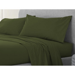 Γαρύφαλλο Σετ Σεντόνια King Size Βαμβακερά 230x260 Reactive One Color Λαδί