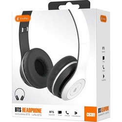 Moveteck C6391 Ασύρματα Bluetooth Ακουστικά Over Ear Μαύρα Λευκά