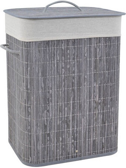 ΚΑΛΑΘΙ ΑΠΛΥΤΩΝ ΜΠΑΜΠΟΥ-ΥΦΑΣΜΑ ΓΚΡΙ 41x31x56cm ANKOR 824403