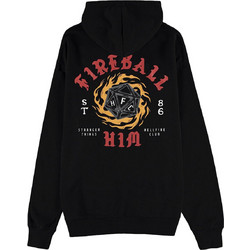 Difuzed Stranger Things Fireball Ανδρική Ζακέτα Φούτερ με Κουκούλα και Φερμουάρ Μαύρη HD018004STT
