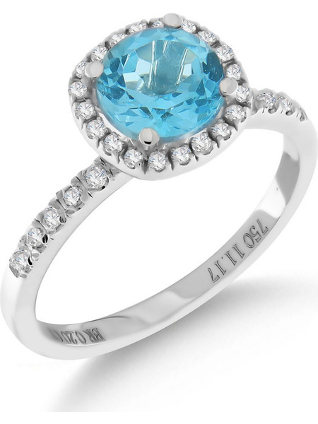 Λευκόχρυσος 18Κ - 1.11ct/0.20ct
