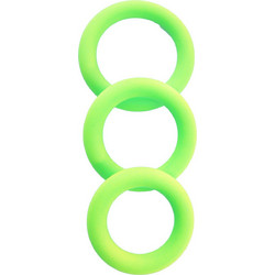 Guilty Toys Cock Rings Πρασινό Σετ Ελαστικά Δαχτυλίδια Πέους Σιλικόνης Πράσινοα 3τμχ