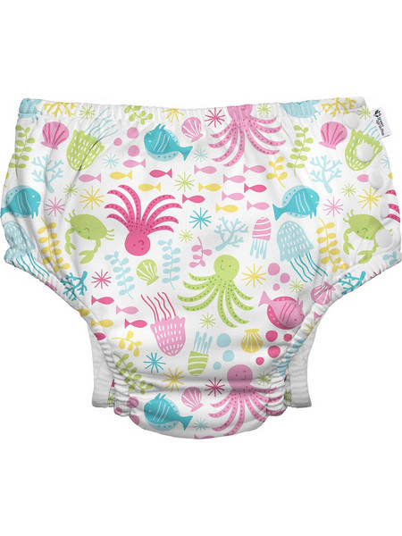Green Sprouts Sea Pals Βρεφικό Μαγιό Πάνα για Κορίτσι Λευκό GS-701058-0300