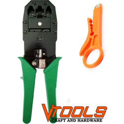 Απογυμνωτης πρέσσα για 4P, 6P, 8P, RJ-11, RJ45 Vtools VT0315
