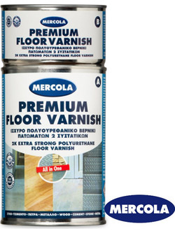 Mercola Premium Floor Varnish (Α+Β) Βερνίκι Επιφάνειας Satin 1lt