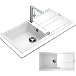 Teka Nova 60 L-TG 1B 1D Artic White Νεροχύτης Inox 100x51cm
