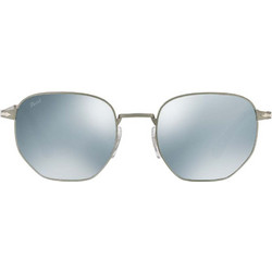 Persol PO2446S 1058/30 Ανδρικά Γυαλιά Ηλίου Τετράγωνα Μεταλλικά Ασημί με Γκρι Καθρέπτη Φακό