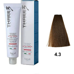 Faipa Three Color 4.3 Καστανό Χρυσαφί Μόνιμη Βαφή Μαλλιών 120ml
