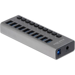 DeLOCK 63670 USB Hub 3.0 USB-A με 10 Θύρες USB-A & Εξωτερική Παροχή Ρεύματος