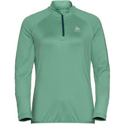 Odlo Carve Light 1/2 Zip Midlayer Γυναικείο Αθλητικό T-Shirt Πράσινο Mint 541791