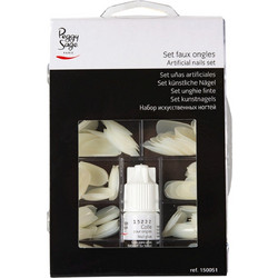 Peggy Sage Natural Full Cover White Oval Tips Νυχιών 200τμχ