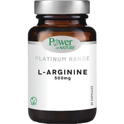 Power Health Platinum Range L-Arginine 500mg 30 Κάψουλες