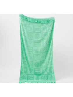 Sunnylife Πετσέτα Θαλάσσης Πράσινη 90x175cm S31LUXDA