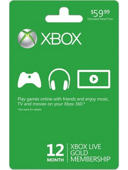Microsoft Xbox Live Gold 12 Months