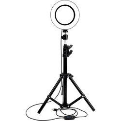 Ring Light Led Photo Ring Light 26cm 26cm 2500-6000K με Τρίποδο Δαπέδου και Βάση για ΚινητόΚωδικός: 24807420