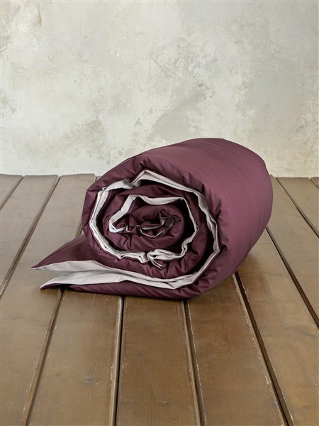 Nima Home - Παπλωματοθήκη Γίγας Colors - Oat Beige / Deep Bordeaux
