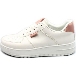 Αθλητικό sneaker λευκό με ρόζ λεπτομέρειες