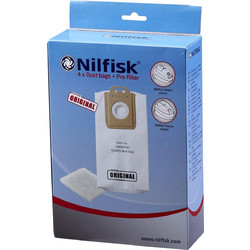 Nilfisk 128389187 Σακούλες Σκούπας 4τμχ Συμβατές με Σκούπα Nilfisk