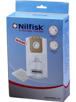 Nilfisk 128389187 Σακούλες Σκούπας 4τμχ Συμβατές με Σκούπα Nilfisk