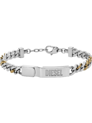 Diesel Ανδρικό Βραχιόλι Αλυσίδα από Ατσάλι Ασημί DX1457931