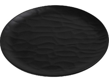Espiel Πιάτα Φρούτου Μελαμίνης Οβάλ Wavy Matte Black 21cm 6τμχ MLB343K72-6