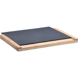 MasterPro Foodies Επιφάνεια Κοπής Από Bamboo Και Σχιστόλιθο 30,8x25x0,5