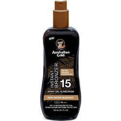 Australian Gold Instant Bronzer Gel Αδιάβροχο Λάδι Μαυρίσματος Σώματος SPF15 237ml