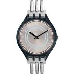 Swatch Skinbar Γυναικείο Ρολόι με Ασημί Μεταλλικό Μπρασελέ SVOM105B