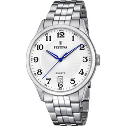 Festina Ανδρικό Ρολόι με Ασημί Μεταλλικό Μπρασελέ F20425/1