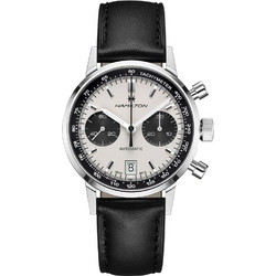 Hamilton American Classic Ανδρικό Ρολόι Χρονογράφος Αυτόματο με Μαύρο Δερμάτινο Λουράκι H38416711