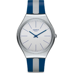 Swatch Skinspring Ανδρικό Ρολόι με Μπλε Καουτσούκ Λουράκι SYXS107