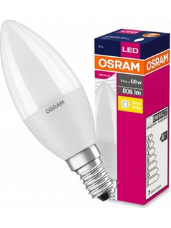Osram Λάμπα LED για Ντουί E14 Θερμό Λευκό 806lm 7W