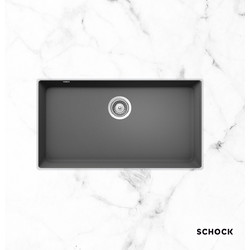 Schock Cristadur Mono 15090U-1442 Υποκαθήμενος Νεροχύτης Γρανίτη Ματ Silverstone 83.8x46.9cm