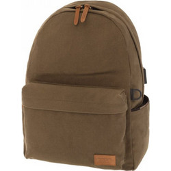 Polo Canvas Σχολική Τσάντα Πλάτης Γυμνασίου - Λυκείου Καφέ 901245-36